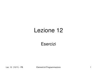 lezione 12
