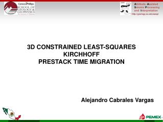 3D CONSTRAINED LEAST-SQUARES KIRCHHOFF PRESTACK TIME MIGRATION