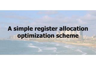 A simple register allocation optimization scheme