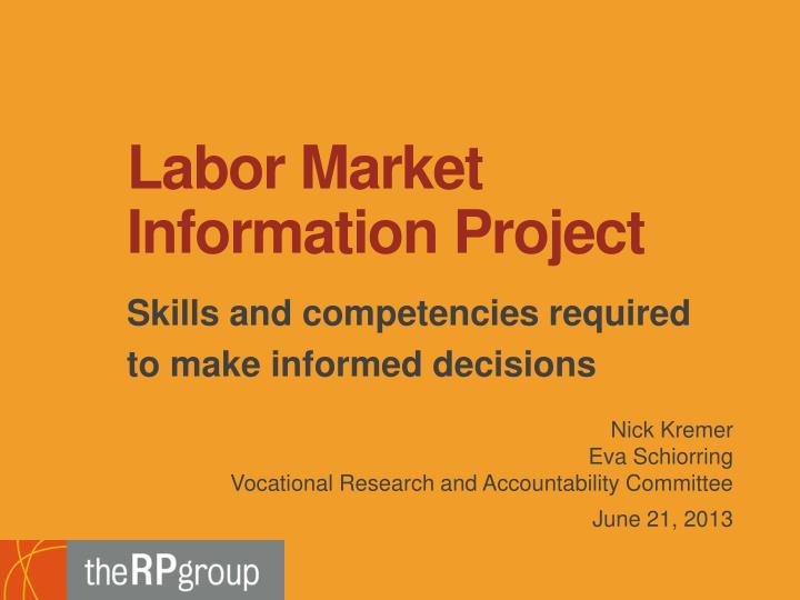 labor market information project
