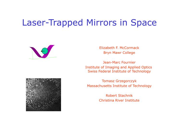 laser trapped mirrors in space