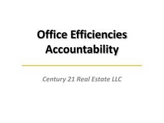 Office Efficiencies Accountability