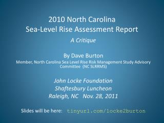 2010 North Carolina Sea-Level Rise Assessment Report