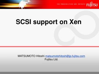 SCSI support on Xen