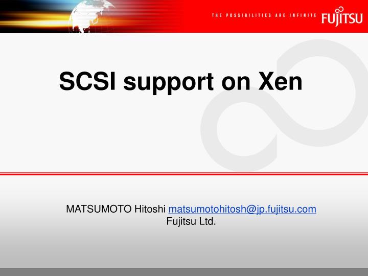 scsi support on xen