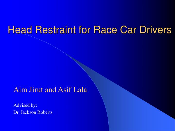 head restraint for race car drivers