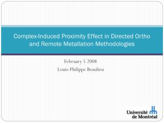 Complex-Induced Proximity Effect in Directed Ortho and Remote Metallation Methodologies