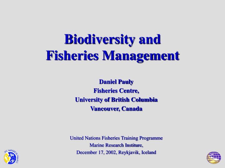 biodiversity and fisheries management