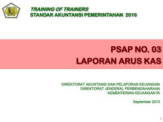 psap no 03 laporan arus kas