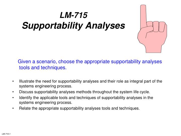 lm 715 supportability analyses
