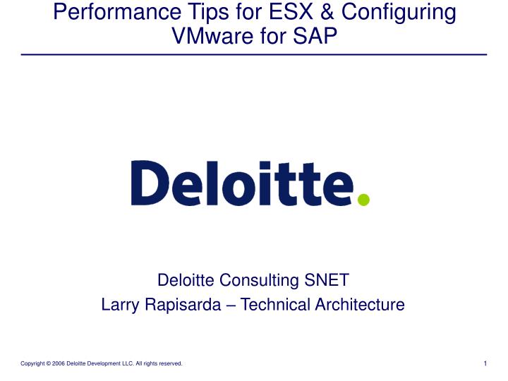 performance tips for esx configuring vmware for sap