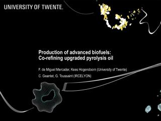 Production of advanced biofuels: Co-refining upgraded pyrolysis oil