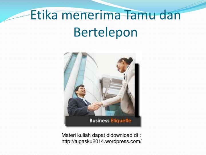 Ppt Etika Menerima Tamu Dan Bertelepon Powerpoint Presentation Free