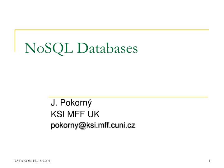 nosql databases