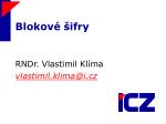 Blokové šifry - slide 1