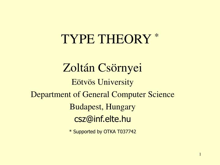 type theory