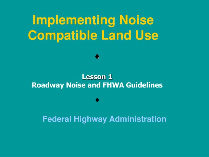 implementing noise compatible land use