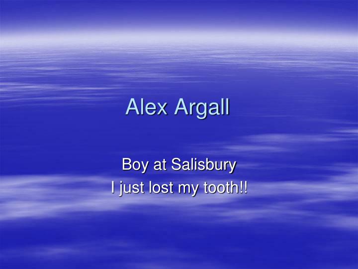 alex argall