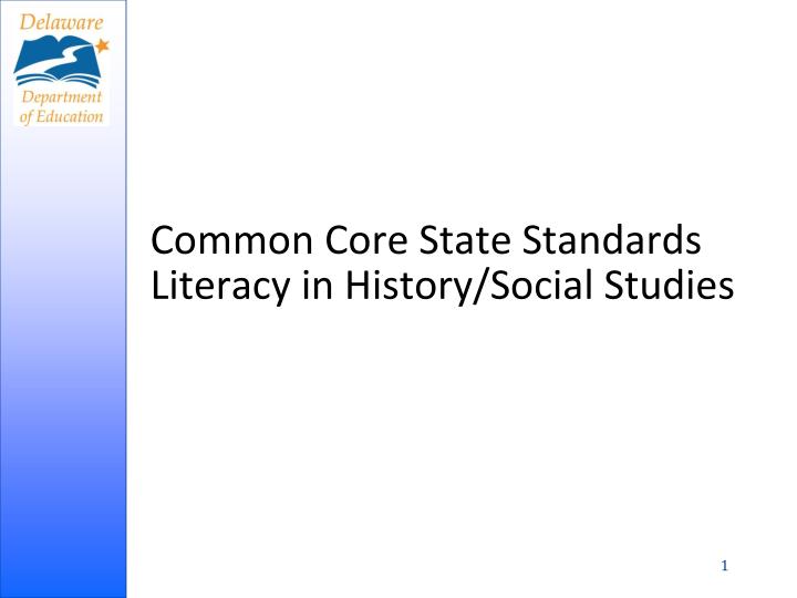 common core state standards literacy in history social studies