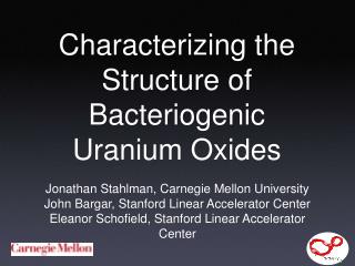 Characterizing the Structure of Bacteriogenic Uranium Oxides