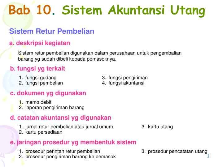 bab 10 sistem akuntansi utang