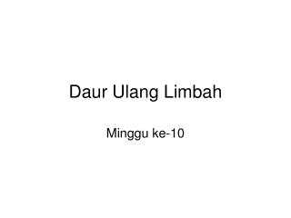 daur ulang limbah