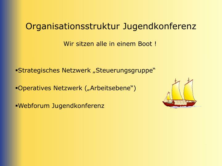 organisationsstruktur jugendkonferenz