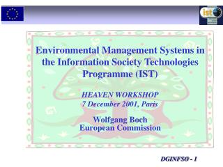 Environmental Management Systems in the Information Society Technologies Programme (IST)