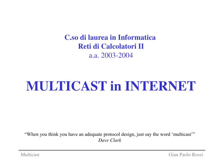 multicast in internet