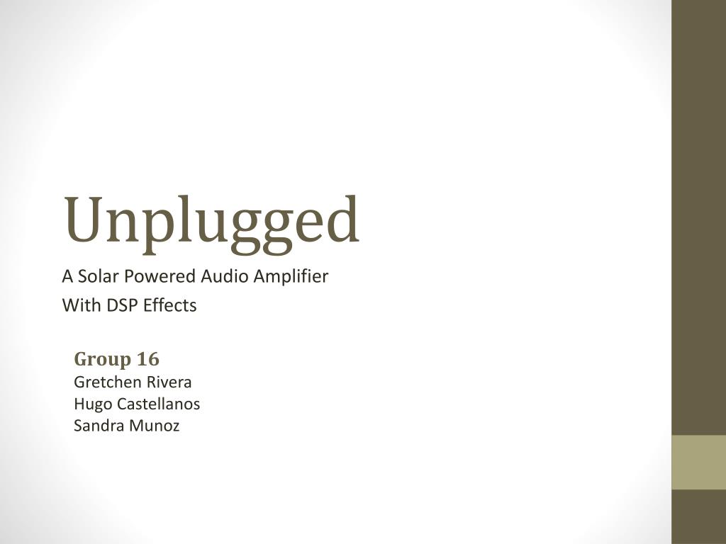 PPT - Unplugged PowerPoint Presentation, free download - ID:3333554