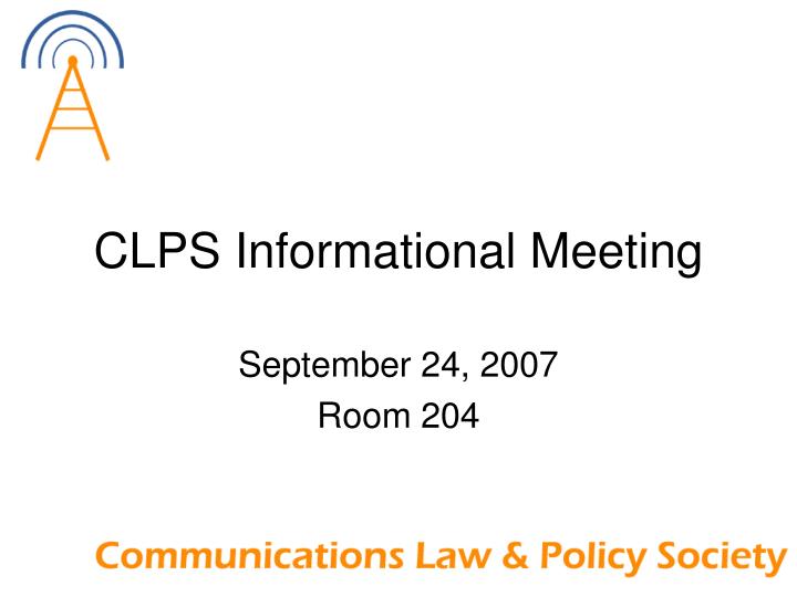 clps informational meeting