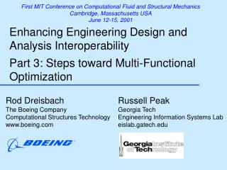 Rod Dreisbach The Boeing Company Computational Structures Technology boeing