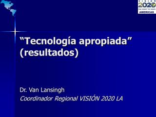 tecnolog a apropiada resultados