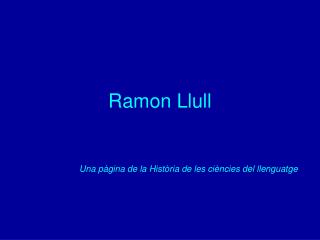 ramon llull