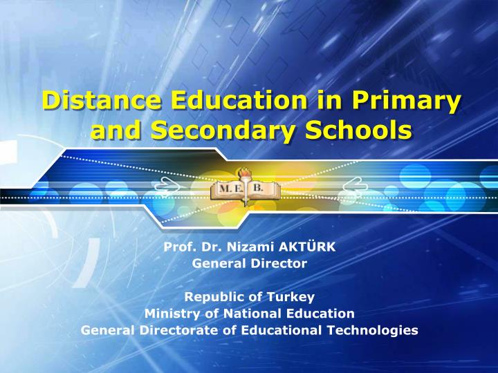 distance education in primary and secondary schools