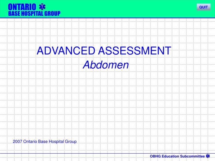 advanced assessment abdomen