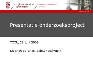 presentatie onderzoeksproject