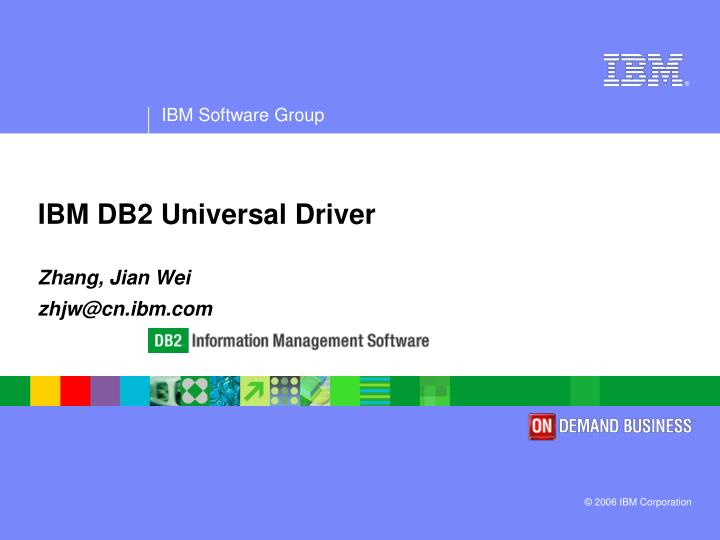 ibm db2 universal driver