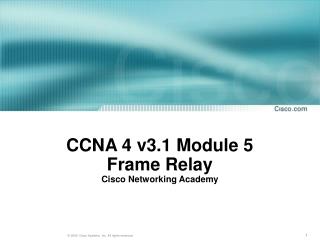 CCNA 4 v3.1 Module 5 Frame Relay