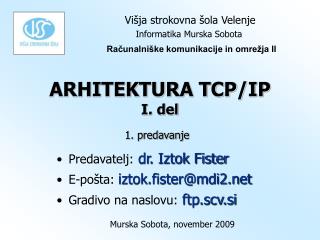 arhitektura tcp ip i del