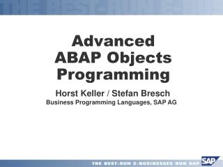 Advanced ABAP Objects Programming
