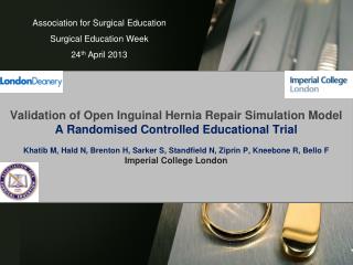 Association for Surgical Education Surgical Education Week 24 th April 2013