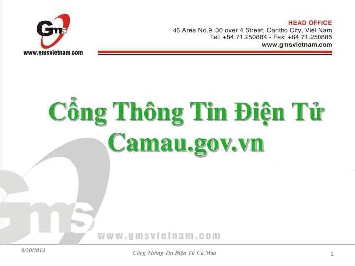 c ng th ng tin i n t camau gov vn