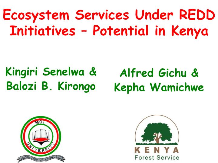 ecosystem services under redd initiatives potential in kenya