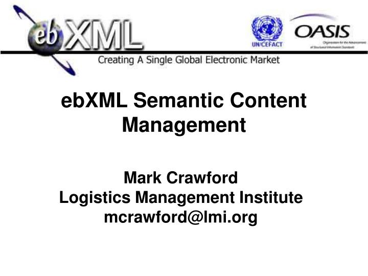 ebxml semantic content management