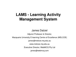 LAMS - Learning Activity Management System