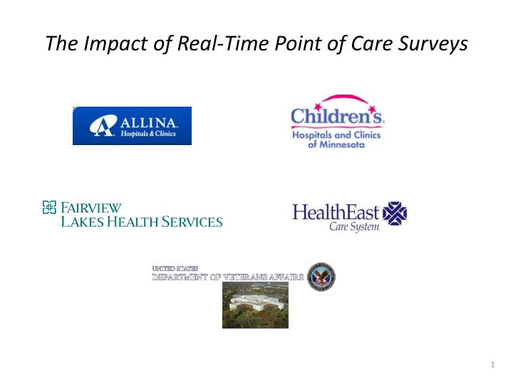 the impact of real time point of care surveys