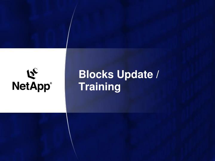 blocks update training
