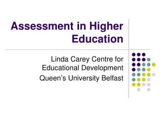 Assessment in Higher Education