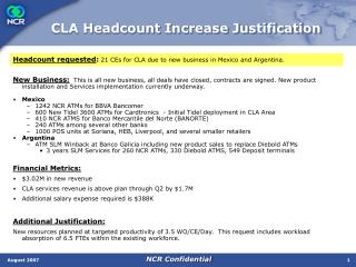 CLA Headcount Increase Justification